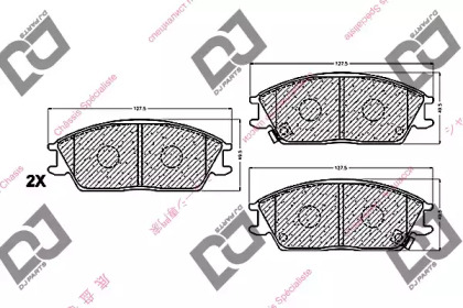 Комплект тормозных колодок DJ PARTS BP1101